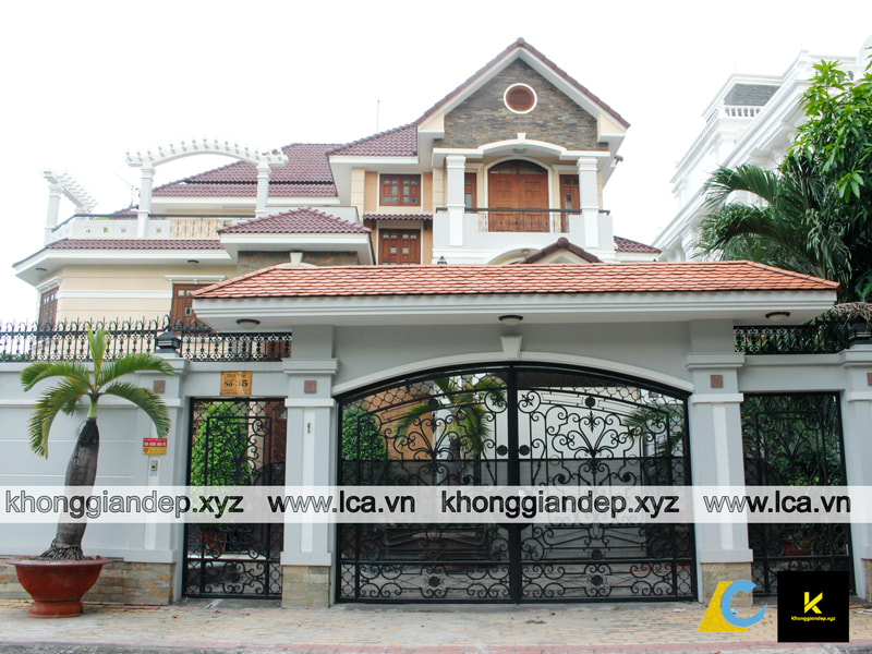 Mẫu cổng sắt đẹp dành cho biệt thự nhà phố lắp đặt cỏng sắt Biên Hoà Đồng Nai